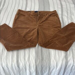 Talbots Brown/ Tan  Corduroy Pants high waisted jegging ankle